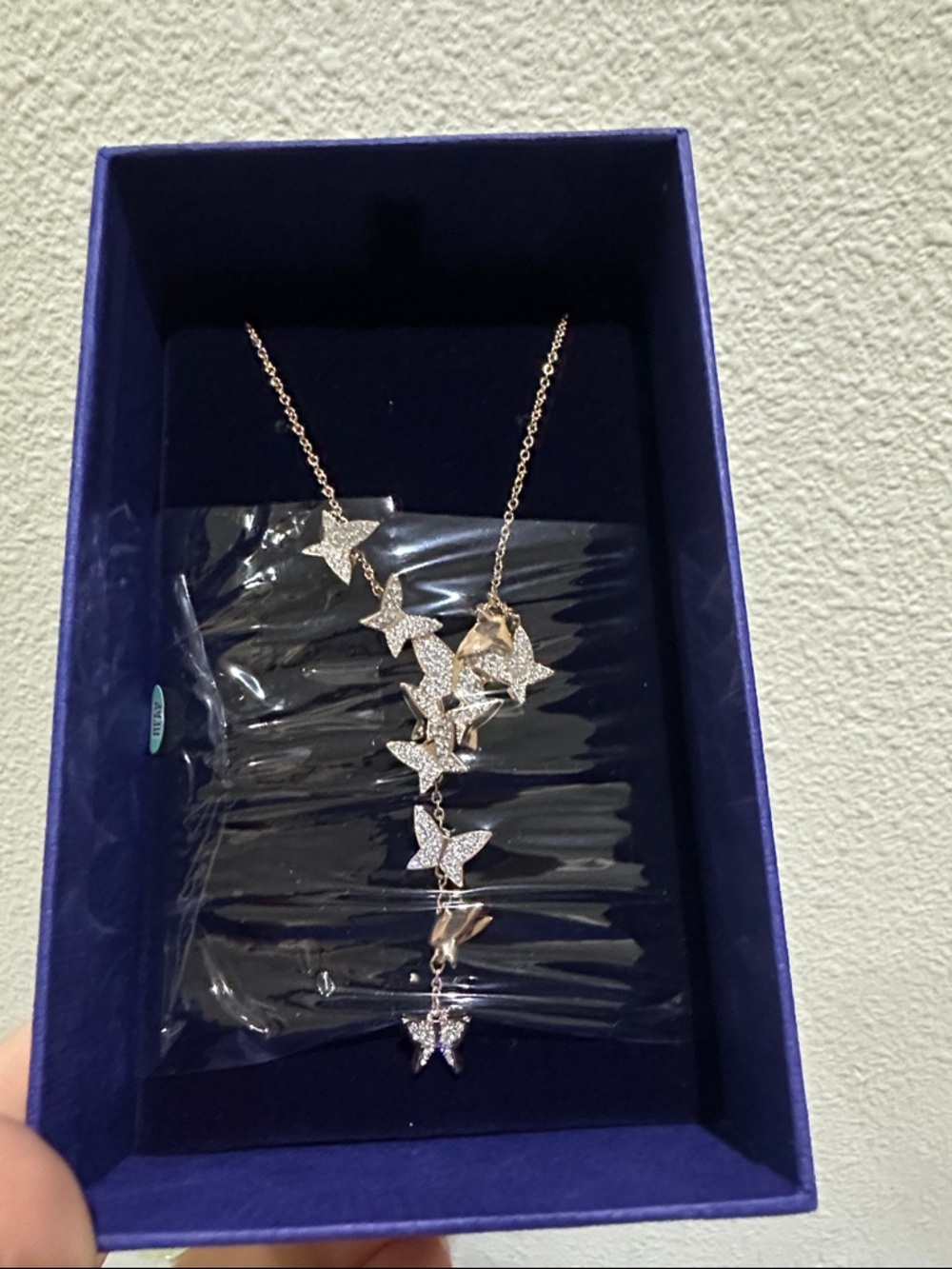 Swarovski Navy Blue Presentation Box with Silver Logo